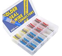 haisstronica 200PCS Solder Seal Wire Connectors Heat Shrink Wire Connectors-Heat Shrink Butt Connectors for Marine,Stereo(20Yellow 50White 65Red 65Blue) Solder Sleeve