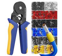 haisstronica Ferrule Crimping Tool Kit Black Wire Ferrules Crimper with 1200PCS Ferrule AWG 23-10 Wire End Ferrule Terminals