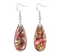 HAISWET Stone Drop Earrings for Women Teardrop Created Imperial Jasper Dangle Drop Earrings, Medium, Stone, No Gemstone
