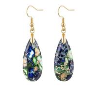 HAISWET Stone Drop Earrings for Women with Imperial Jasper Drop Created Pendant, Medium, Stone, No Gemstone