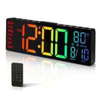 HAITANG 10.5Inch Large Digital Wall Clock with Remote Control