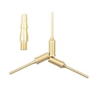 Haitengwen Brass Integrated Ball Pump Needle, Air Pump Needle, Inflation Needles Nozzle, inch/Metric/clamp Thread - for Basketball, Football, Volleyball, Durable, 4pcs/Set