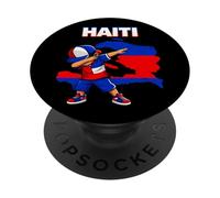 Haiti Boy Dab Pose Haitian Flag Day PopSockets Adhesive PopGrip