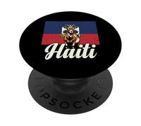 Haiti Flag Goat Proud Haitian Culture PopSockets Adhesive PopGrip