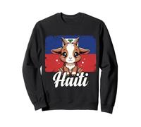 Haiti Flag Kawaii Goat Proud Haitian Culture Sweatshirt