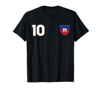 Haiti Flag Number 10 Shield Emblem National Pride T-Shirt