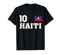 Haiti Flag Number 10 Shield Emblem National Pride T-Shirt