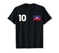 Haiti Flag Number 10 Shield Emblem National Pride T-Shirt