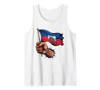 Haiti Flag Patriotic Haitian Heritage Roots Tank Top