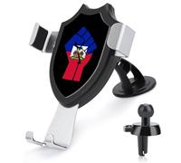 Haiti Flag Resist Car Phone Holder Rotatable Mount Dashboard Windshield Air Vent Accessories