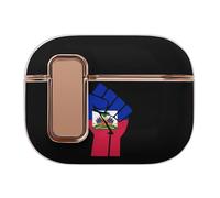 Haiti Flag Resist Hard Shell Case Skin Accessories Cover with Secure Lock Clip Compatible with AirPods Pro 2