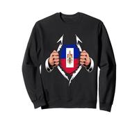 Haiti Flag Ripped Graphic Haitian Pride Roots Sweatshirt