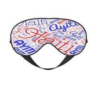 Haiti Haitian Flag Eye Mask Sleep Mask Light BlockBlindfold Night Eyes Cover Soft Pressure-Free Eyeshade with Elastic Strap for Home Travel Office Nap Yoga