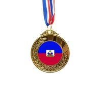 haiti national flag north amecountry Gold Award Winner Medal First Place Ribbon