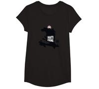 Haiti Strong - Haitian Pride Tropical Island Graphic T-Shirt, Girls, Black, XS