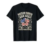 Haitian American Haitian Roots Run Deep American T-Shirt