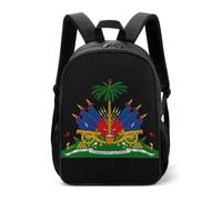 Haitian Coat Of Arms Emblem Casual Daypack Daily Backpacks Travel Shoulder Bag with Adjustable Straps for Women Men
