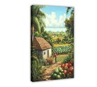 Haitian Farmer Art Print Canvas Poster Wall Art Decor Print Picture Paintings for Living Room Bedroom Decoration 24x36inch(60x90cm)