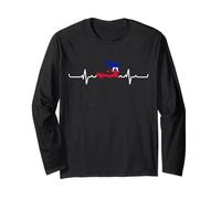 Haitian Flag Day Love Haiti Heart Haitian Roots Haiti Flag Long Sleeve T-Shirt