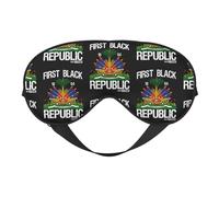 Haitian Flag First Black Republic 1804 Eye Mask Sleep Mask Light BlockBlindfold Night Eyes Cover Soft Pressure-Free Eyeshade with Elastic Strap for Home Travel Office Nap Yoga