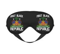 Haitian Flag First Black Republic 1804 Eye Mask Sleep Mask Light BlockBlindfold Night Eyes Cover Soft Pressure-Free Eyeshade with Elastic Strap for Home Travel Office Nap Yoga