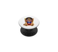 Haitian Flag Lion Heart Heritage Outfit for Haiti PopSockets Adhesive PopGrip