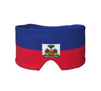Haitian Flag Printed Sleep Eye and Ear Masks (26.8Ã-4.3 inches) Suitable for Travel, Yoga, Deep Rest Indoor and Outdoor