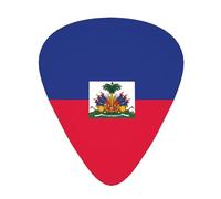 Haitian flag Wear-resistant guitar picks, thin, medium, heavy, 12 pieces of guitar picks, suitable for guitar, bass, electric guitar, ukulele,