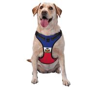 Haitian Flag X-Large Printed pet Traction Vest for Pets to wear When Walking The Dog or Climbing Mountains