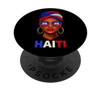 Haitian Girl Proud Haiti Flag Day PopSockets Adhesive PopGrip