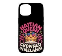 Haitian Queen Crowned in Melanin Pride Heritage Case for iPhone 15