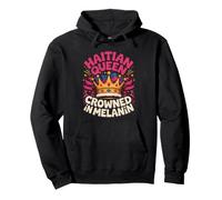 Haitian Queen Crowned in Melanin Pride Heritage Pullover Hoodie