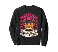 Haitian Queen Crowned in Melanin Pride Heritage Sweatshirt