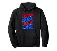 Haitian Rose Full Of Fire Strong Empowered Woman Pullover Hoodie