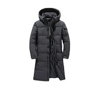 Haitpant Men's Winter Thickened Down Jacket Warm Down Outwear Coat Long White Duck Hooded Down Parkas