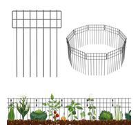 HAITRAL Animal Barrier Fence 25 Panels,No Dig Garden Decorative Fencing,Metal Wire Panel Garden Fence Border for Dog Rabbits,43cm H x 7.6 m Total Length