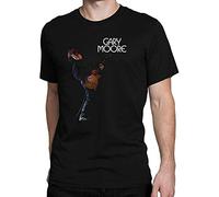 HAITUN New Gary Moore with Guitar Rock & Blues Guitarist Men's Black T-Shirt XL