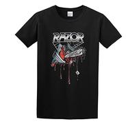 HAIUIKIK Razor Violent Restitution Mens Cotton Short Sleeved Shirts Size XXL Black