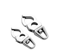 HAIWEN Marine 316 Stainless Steel Quick Release Snap Shackle,360 Degree Rotation Sailing Rigging Fast Eye Snap Hook (2Pcs, Length:101mm/4)