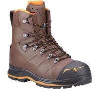 Haix Trekker Mountain 2.0 Brown Steel-toe Chainsaw Cut Level 1 Forestry Boot