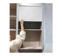 HAIXHX 16 20 24 28 32''Inch Wide Roll up Cabinet Door Tambour for Closet/Buffet,Customizable Plastic Sliding Doors with Track, Pull up and Down to Open(28x28inch/71.1x71.1cm)