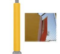 HAIXHX 8ft 7ft 6ft 5ft 4ft Tall Round Yellow Poles Pad, Resuable Weatherproof Basketball Pole Padding Wrap Around for Player Protection & Safety(H 7ft/2.1m,Dia 3'')