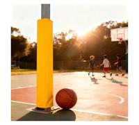 HAIXHX Basketball Pole Pads for Training，Four Square Soft Padding to Wrap Around Pole for Preventing Children From Collisions，Indoor Outdoor Goal Crash Pad(Yellow,8x8cm/3 x3 )