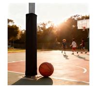 HAIXHX Basketball Pole Pads for Training，Four Square Soft Padding to Wrap Around Pole for Preventing Children From Collisions，Indoor Outdoor Goal Crash Pad(Black,25x25cm/10 x10)