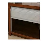 HAIXHX Roll Up Cabinet Door Kit Tambour，Plastic Folding Storage Cabinet Sliding Doors System with Track for Closet Cupboard Wardrobe RV(22x40”(55.9x101.6cm))
