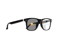 HAIXINDA Smart Glasses for Men Women, Open Ear Audio Design, Color-Change Lenses, Supporting Hands-Free Calls & Music Playback, Wearable Tech Bluetooth Glasses for Indoor & Outdoor Use(Black)