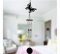 HAIYIGOGE Mini Memorial Wind Chimes for Outside, 2 Pack Beautiful Garden Chimes, Metal Charming Wind Chimes for Patio, Yard, Porch, Home Decor, Small Size (Butterfly)