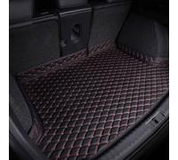 HAIYUN Car Leather Boot Liner Mat for Audi A3 Sportback 8Y 2020 2021 2022 2023 2024 2025, Waterproof Anti-Scratch Non-Slip Trunk Pad, Cargo Tray Protector Liners Accessories,Black-Red Plus