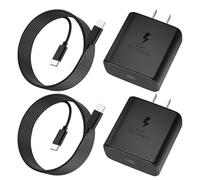 HAIYUNWU 45W Super Fast Charger USB C PD 3.0 Android Phone Charger with 6FT Fast Charging Cord Compatible with Samsung Galaxy S25/S25 Ultra/S25+/S24/S24Ultra/S24+/S23/S23Ultra/S23+/S22/S21/S20 2 Pack