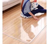 haiyusm Transparent Heavy Chair Mat Hard Floor Use Carpet Protector Chair Mat Nonslip Carpet & Hard Floor Protector for Home & Office Clear Easy Glide 1.0mm (Transparent,45cm×120cm)